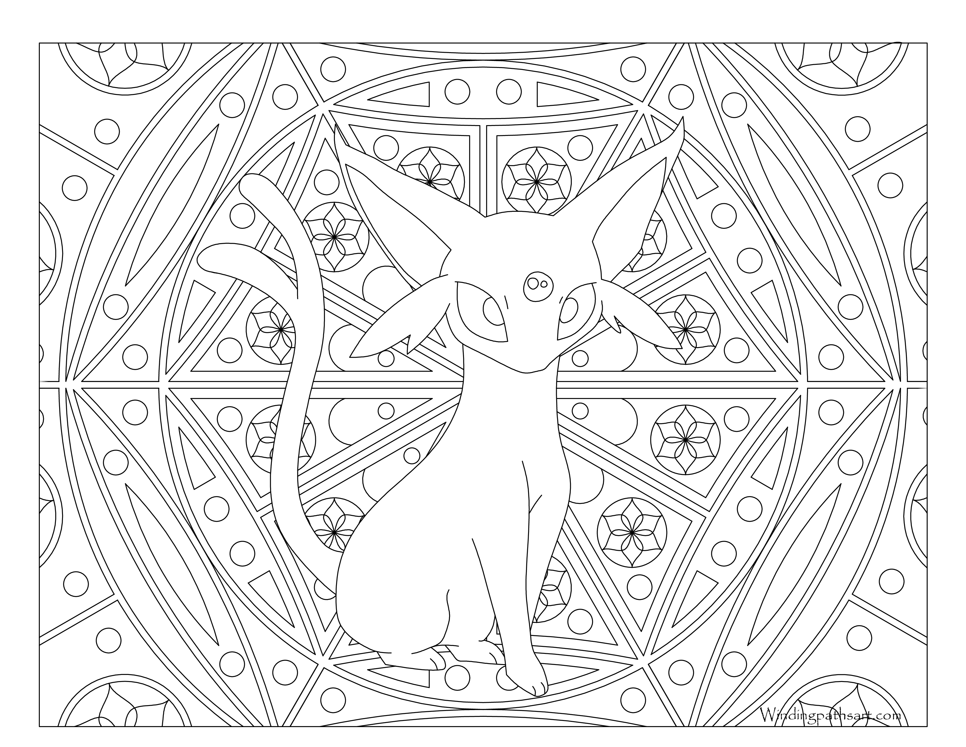 Pokemon Espeon Coloring Pages