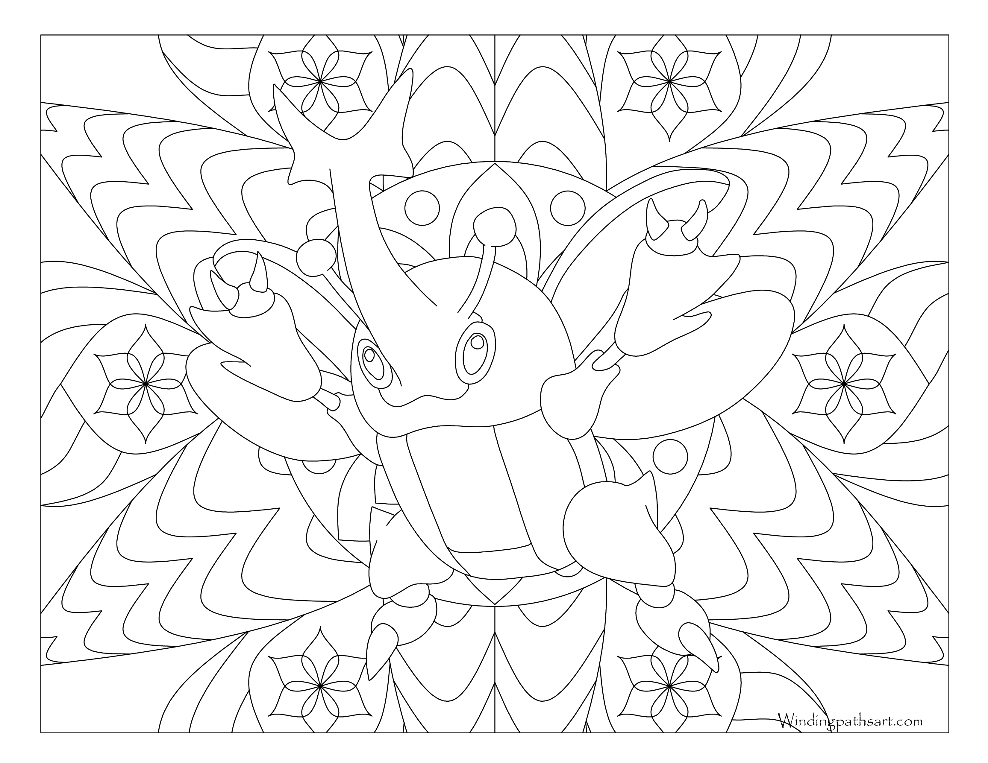 pokemon heracross coloring pages