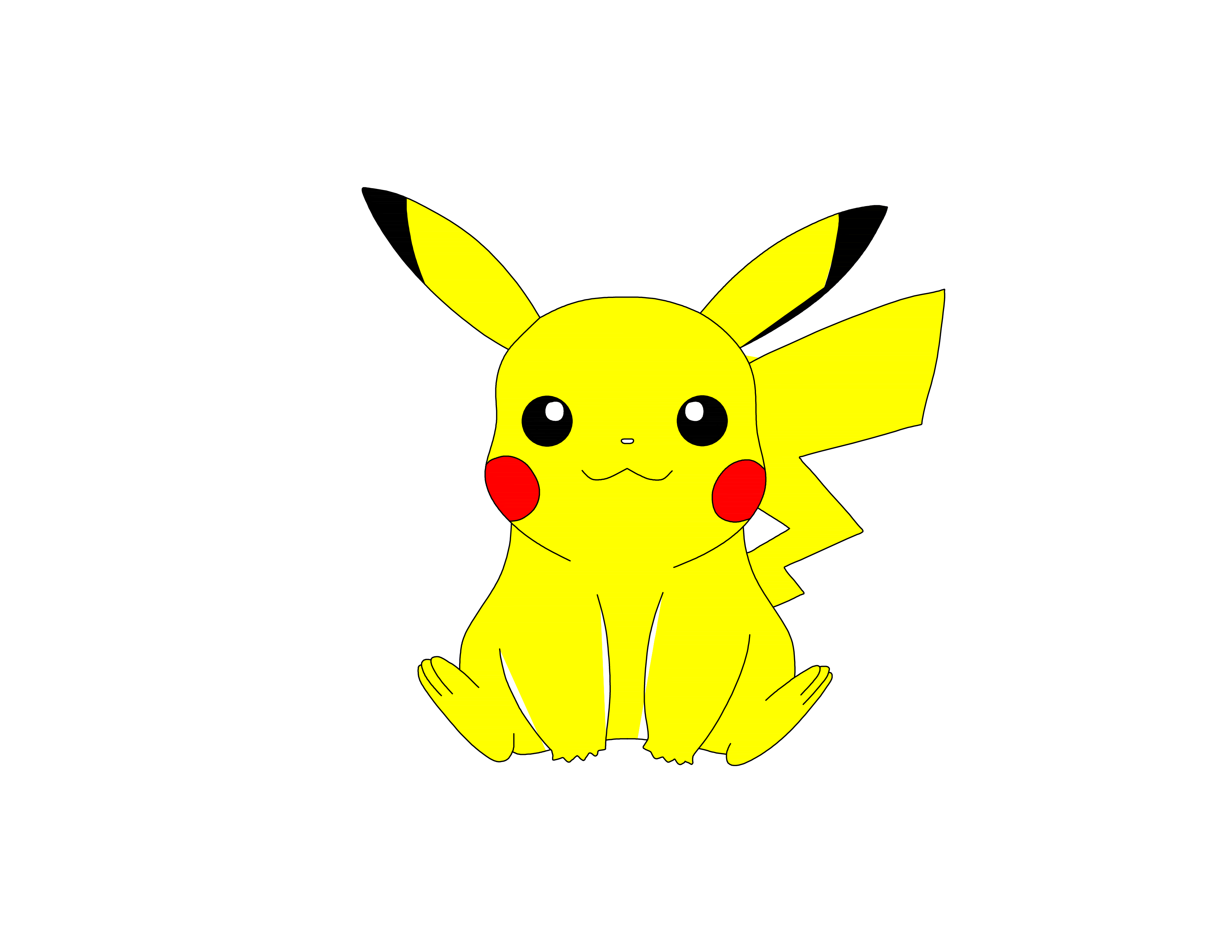 drawing pikachu face - Clip Art Library